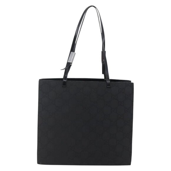 GUCCI GG Canvas Tote Bag Nylon Black Auth - Picture 2 of 15